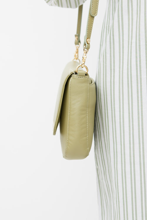 Poppy Barley Green Leather Medium Day To Night Bag