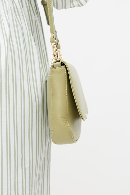 Poppy Barley Green Leather Medium Day To Night Bag