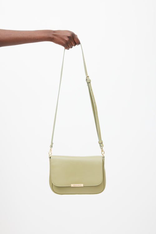 Poppy Barley Green Leather Medium Day To Night Bag