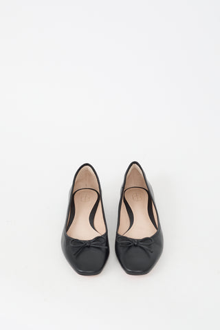 Porte 
Paire Black Leather Ballet Flat