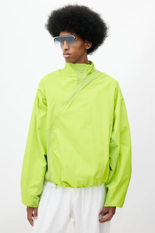 Post Archive Fashion Green Asymmetrical Tactical Jacket