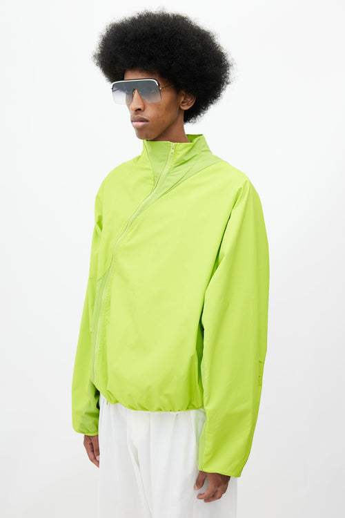 Post Archive Fashion Green Asymmetrical Tactical Jacket