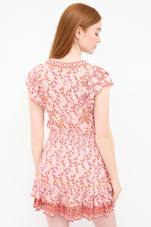 Poupette St Barth Pink 
Multi Floral Camila Dress