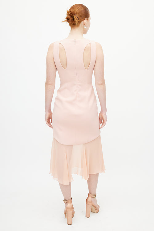 Prabal Gurung Pink Silk Sleeveless Midi Dress