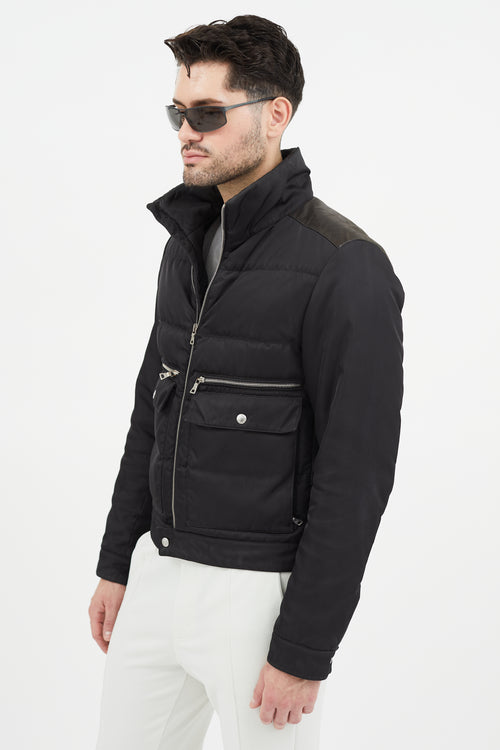 Prada 2010 Black Nylon Down Jacket