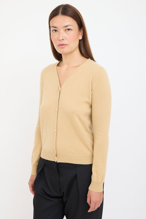 Prada Beige Cashmere Knit Cardigan