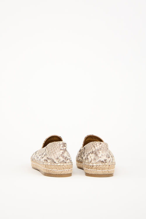 Prada Multi Leather Espadrille Flat