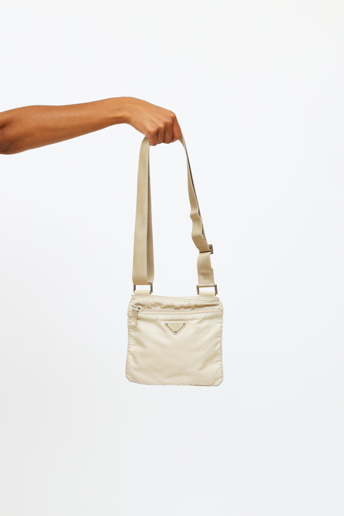 Prada Beige Tessuto Crossbody Bag