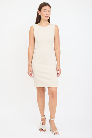 Prada Beige Nylon Sleeveless Dress