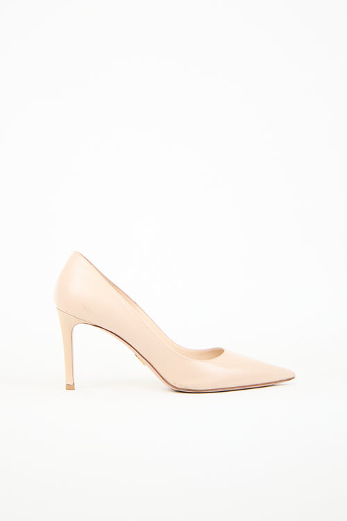 Prada Beige Patent Leather Pump