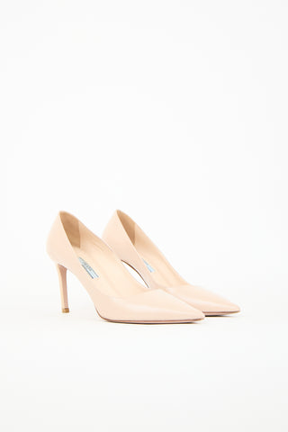 Prada Beige Patent Leather Pump