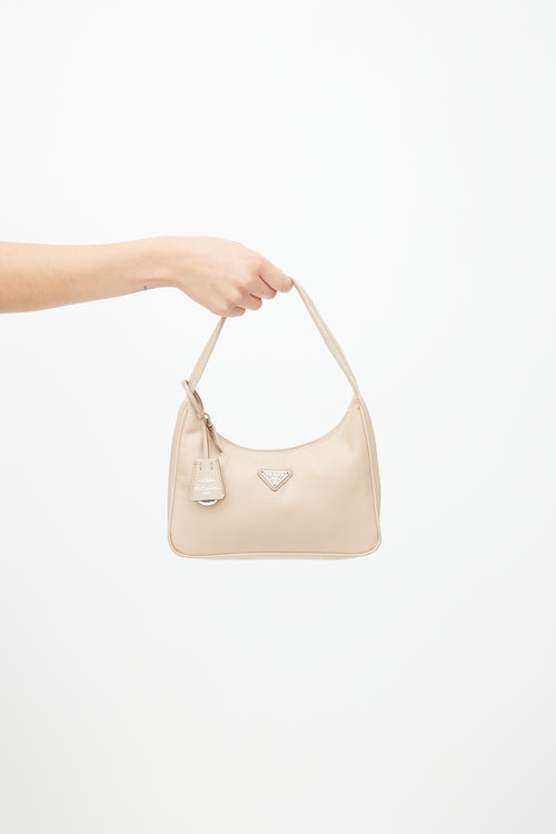 Prada Beige Re-Nylon Re-Edition 2000 Mini Shoulder Bag