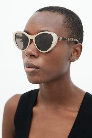 Prada Beige SPR14U Tapered Sunglasses