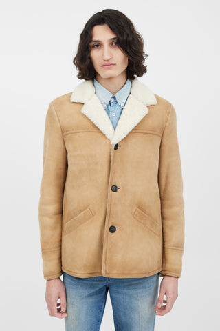 Prada Beige Shearling Jacket