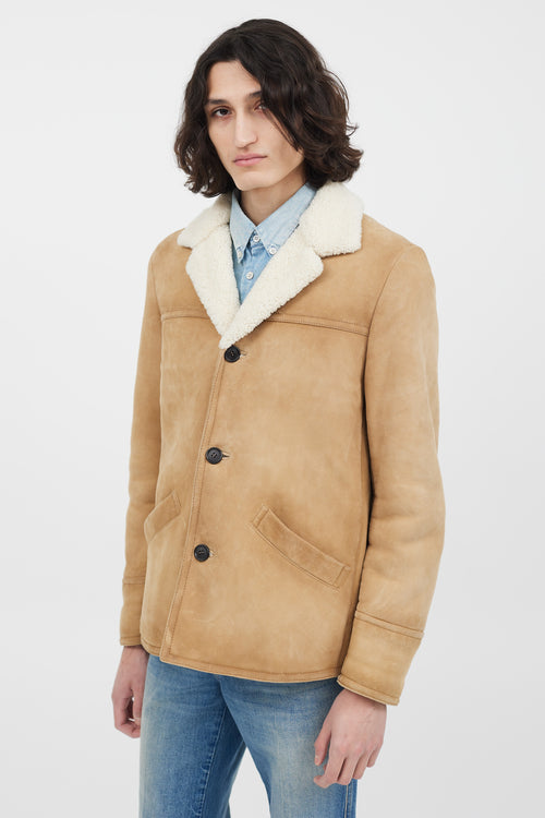 Prada Beige Shearling Jacket