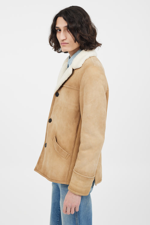 Prada Beige Shearling Jacket