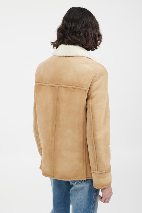 Prada Beige Shearling Jacket