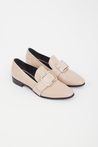 Prada Beige Patent Leather Derby