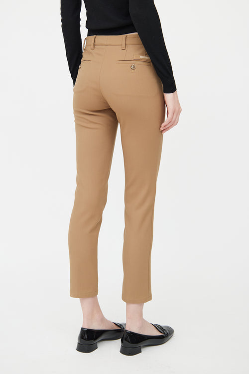 Prada Brown Wool Blend Slim Fit Pant