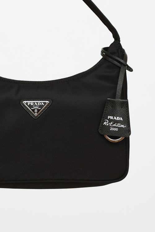 Prada Black 2000 Re-Edition Nylon Mini Bag