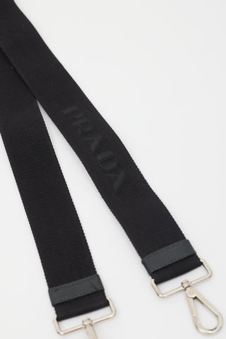 Prada Black Adjustable Logo Bag Strap