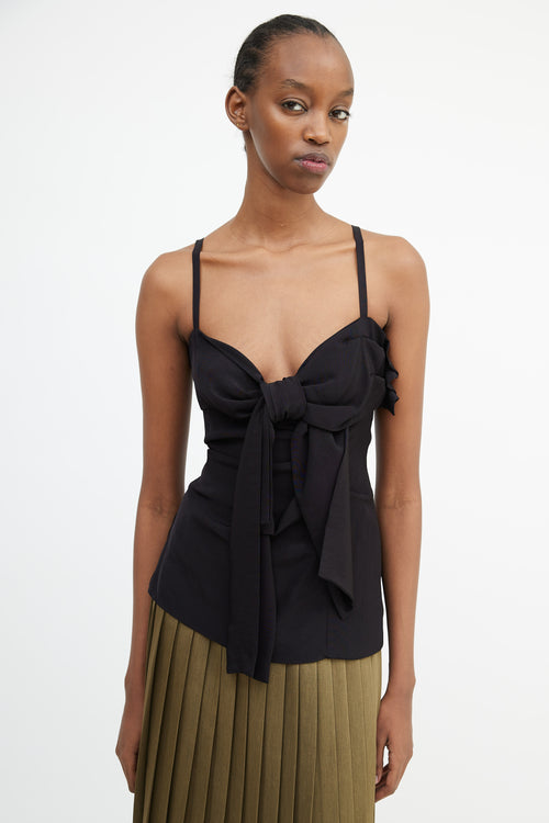 Prada Black Bow Front Camisole