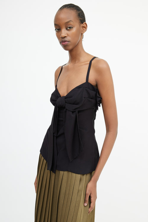 Prada Black Bow Front Camisole