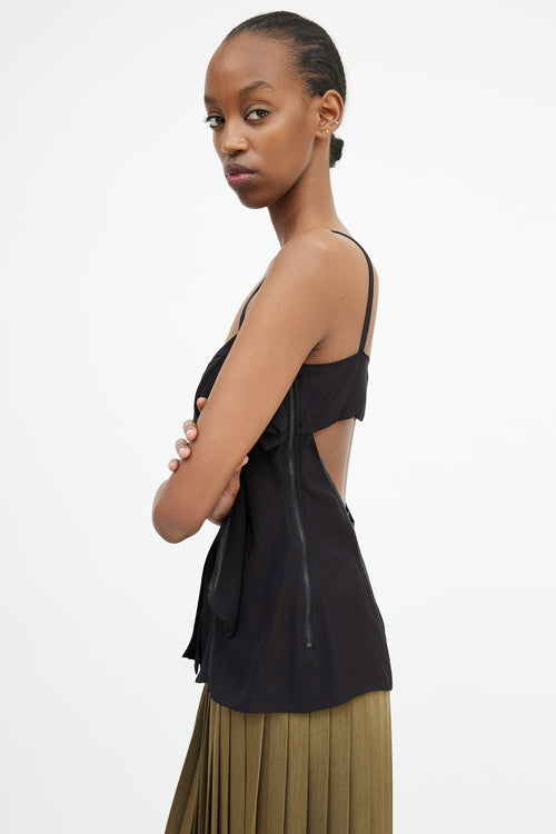 Prada Black Bow Front Camisole