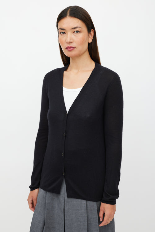 Prada Black Cashmere Knit Cardigan