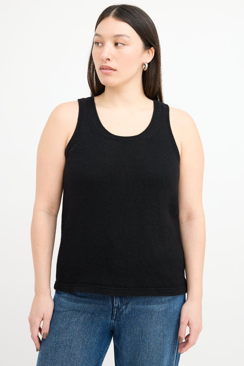 Prada Black Cashmere Knit Tank Top