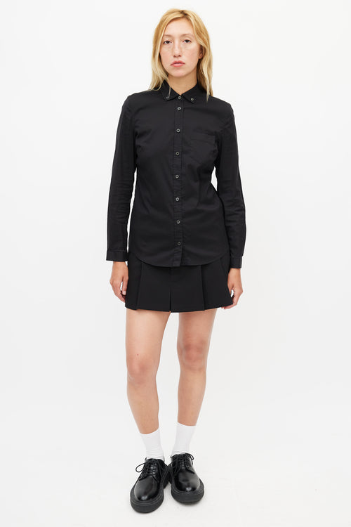 Prada Black Cotton Button Up Shirt