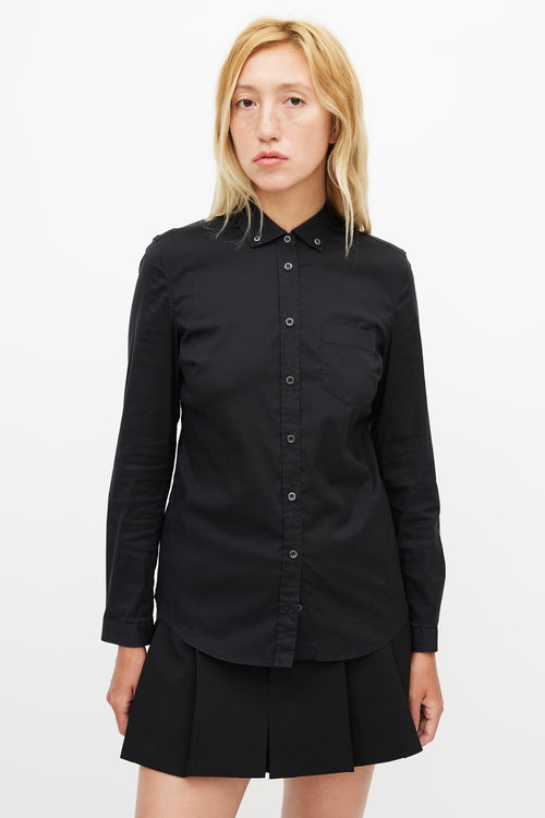 Prada Black Cotton Button Up Shirt