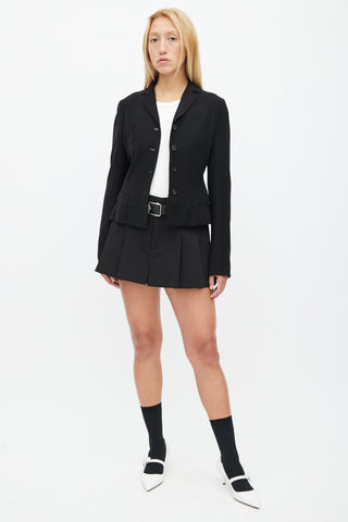 Prada Black Cropped Blazer