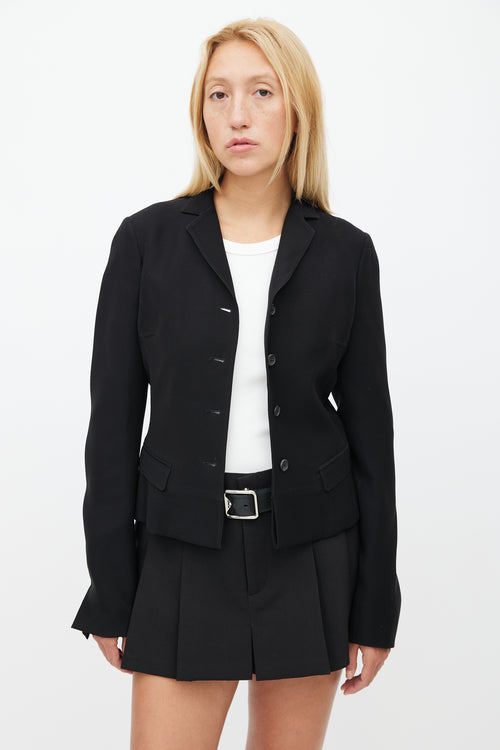 Prada Black Cropped Blazer