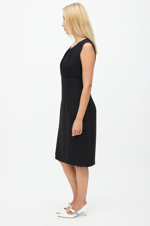 Prada Black Gathered Dress