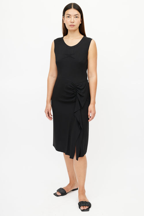 Prada Black Gathered Dress