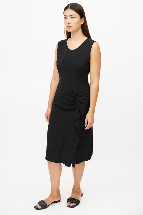 Prada Black Gathered Dress