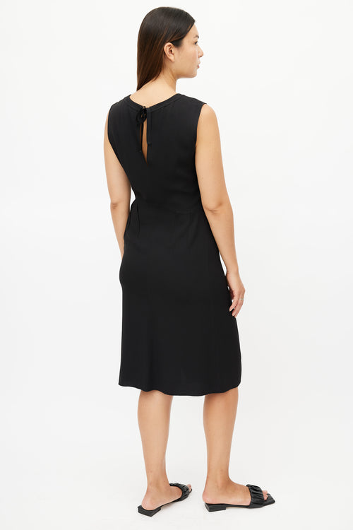 Prada Black Gathered Dress