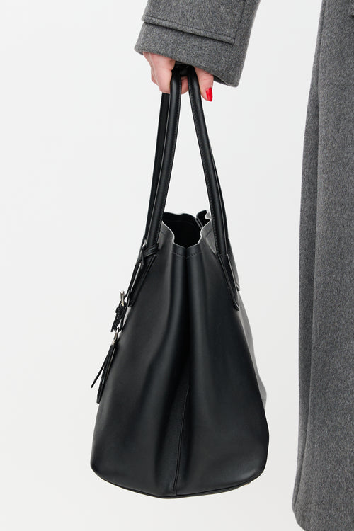 Prada Black Leather Double Bag