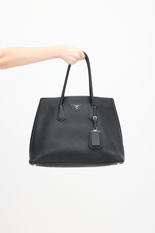 Prada Black Leather Double Bag