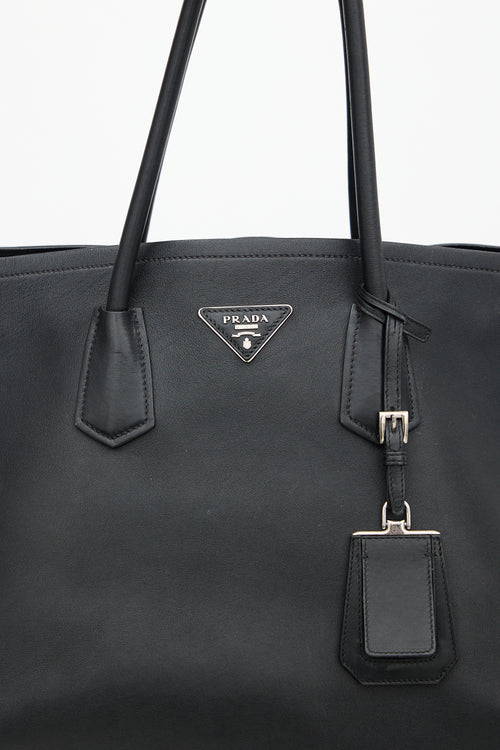 Prada Black Leather Double Bag