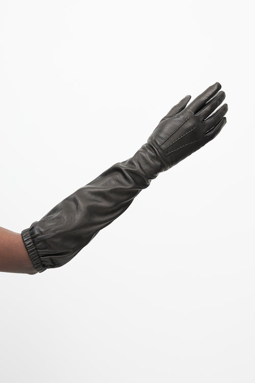 Prada Black Leather Glove