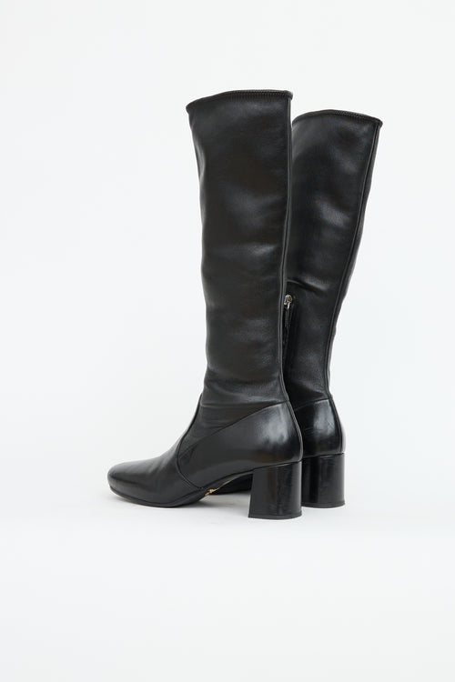 Prada Stretch Knee High  Boot