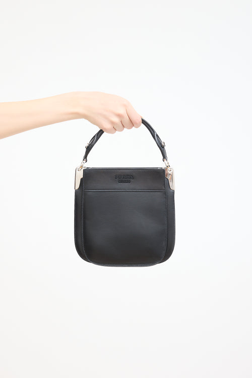 Prada Black Leather Margit Crossbody Bag