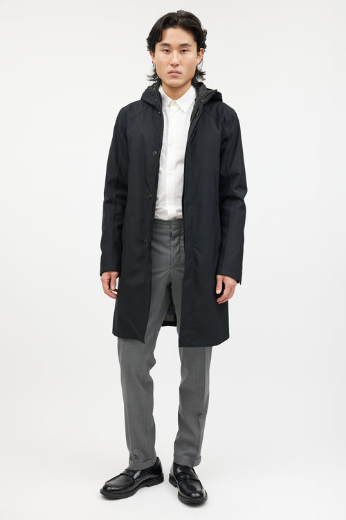 Prada Black Lined Wool Coat