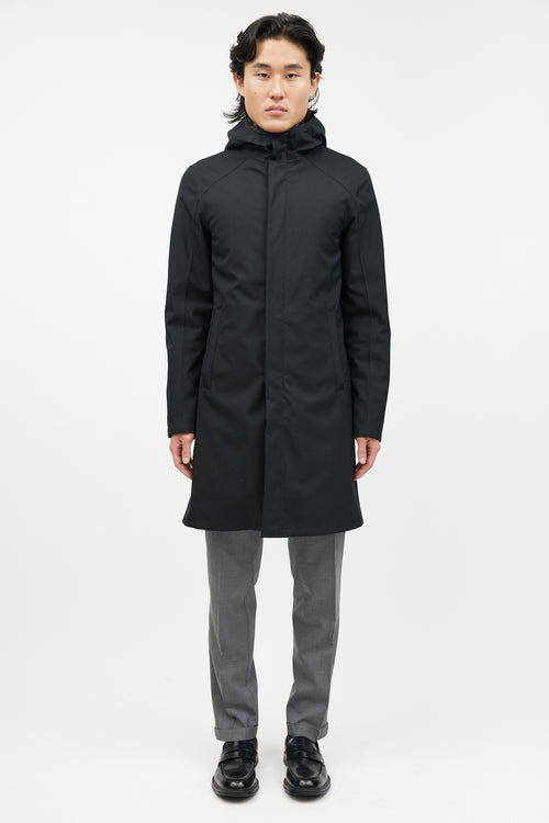 Prada Black Lined Wool Coat