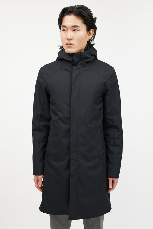 Prada Black Lined Wool Coat