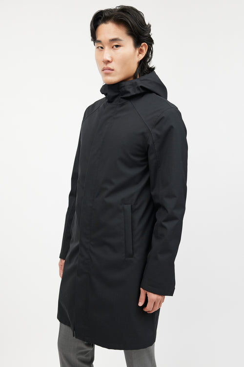 Prada Black Lined Wool Coat