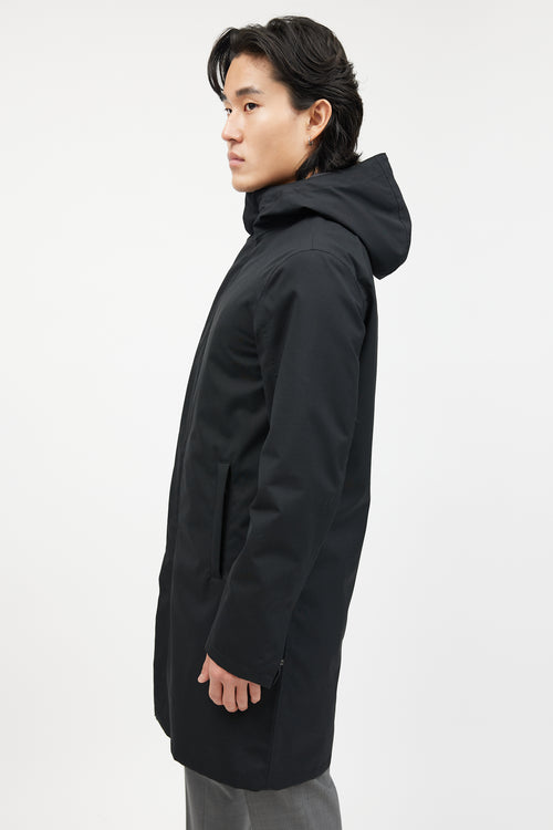 Prada Black Lined Wool Coat