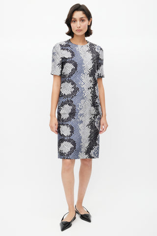 Prada Black 
Multicolour Print Dress